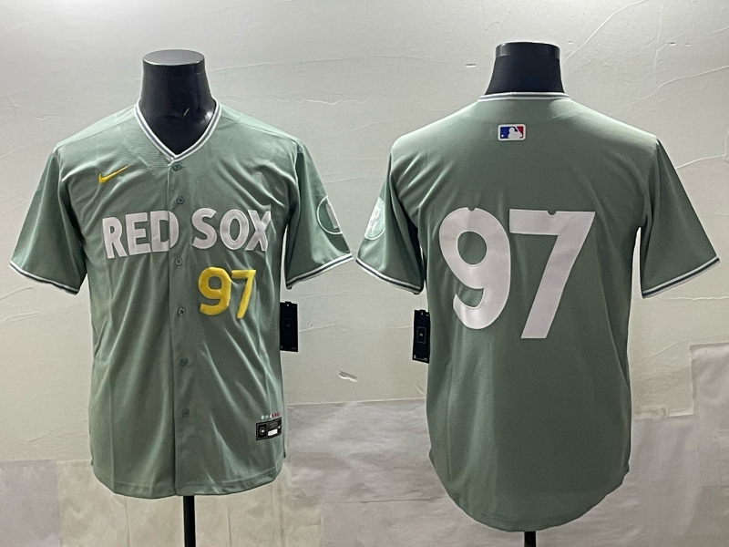 Men's Boston Red Sox Brian Rose #97 Gray 2025 City Connect Limited Retired Jersey